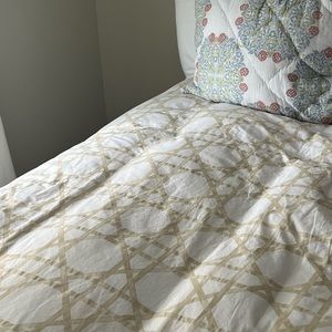 Ballard Designs Wicker Design Duvet Cover - Full Size